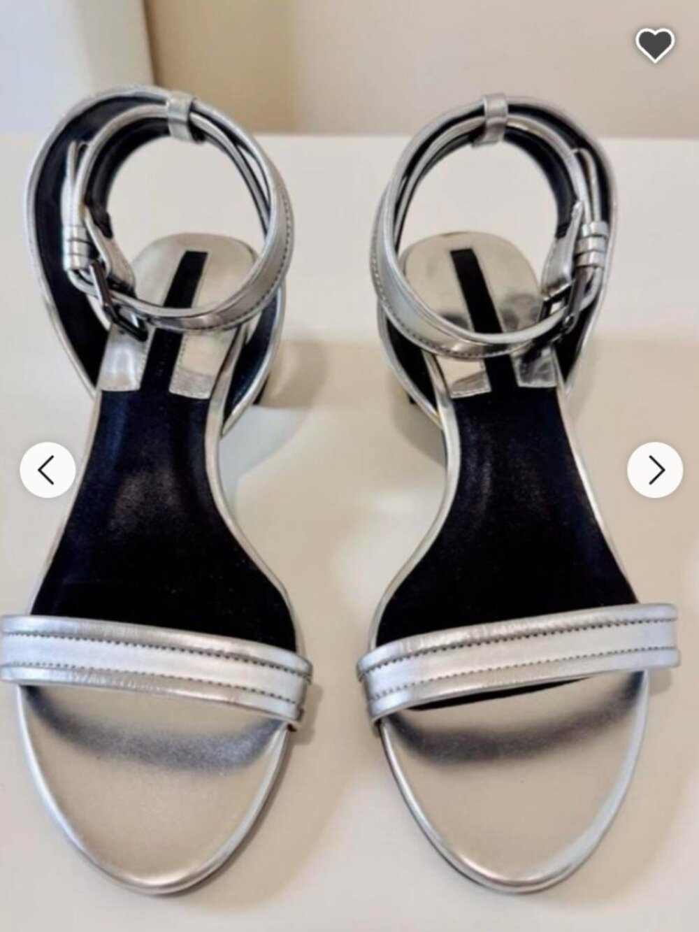 Zara Silver Sandals 8.5 39